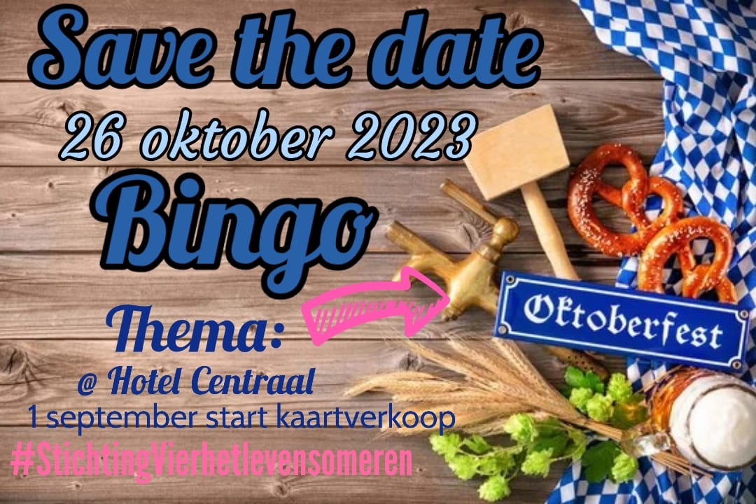 26 oktober 2023 Oktoberfest Bingo in Hotel Centraal Someren