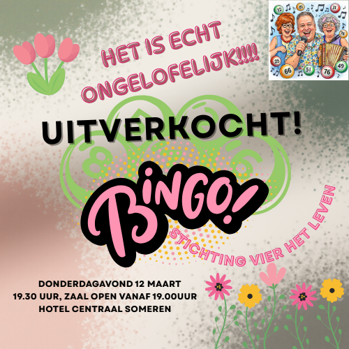 We zijn sprakeloos....helemaal uitverkocht!