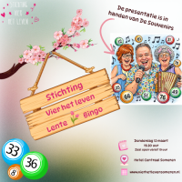 Lente Bingo 12 maart 2026 UITVERKOCHT!